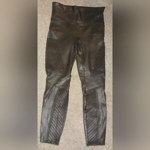 SPANX Black Faux Leather Leggings